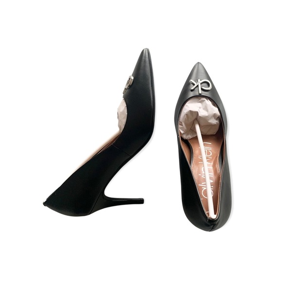 🌸New🌸 Calvin Klein Greta Pump Heel Shoe Sz 8.5 Black NIB - Picture 7 of 14